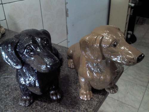 Cachorro Basset Cofap Em Gesso Medio