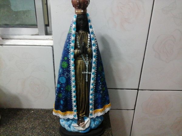 Imagem Nossa Senhora Aarecida decopagem 43cm