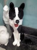 Cachorro Collie Em Gesso 72cm